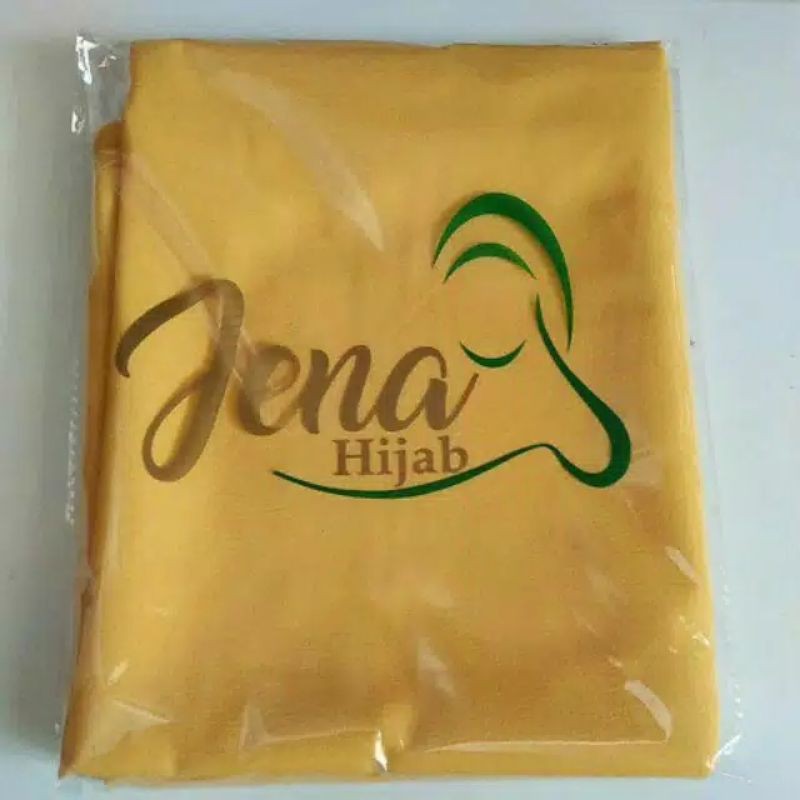 HIJAB KHIMAR/ BERGO DUA LAYAR BAHAN  CERUTY BOBY DOL-Lemon