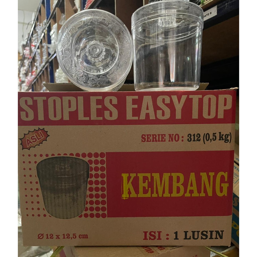 Toples Kue Tabung Easytop 312 Kembang untuk 500gr - Easytop Gosend/Grab