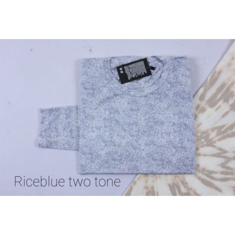 kaos wanita/baju tangan panjang/katun riceblue twotone/kaos wanita lengan panjang/baju polos