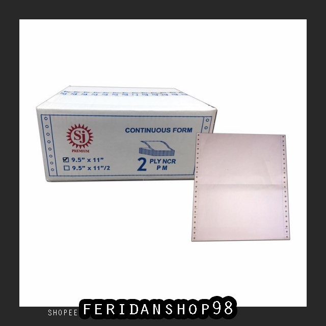 

BT219 KERTAS CONTINUOUS FORM BEST SJ 9.5 X 11 9.5 X 11.2 2 PLY BY FERIDANSHOP98