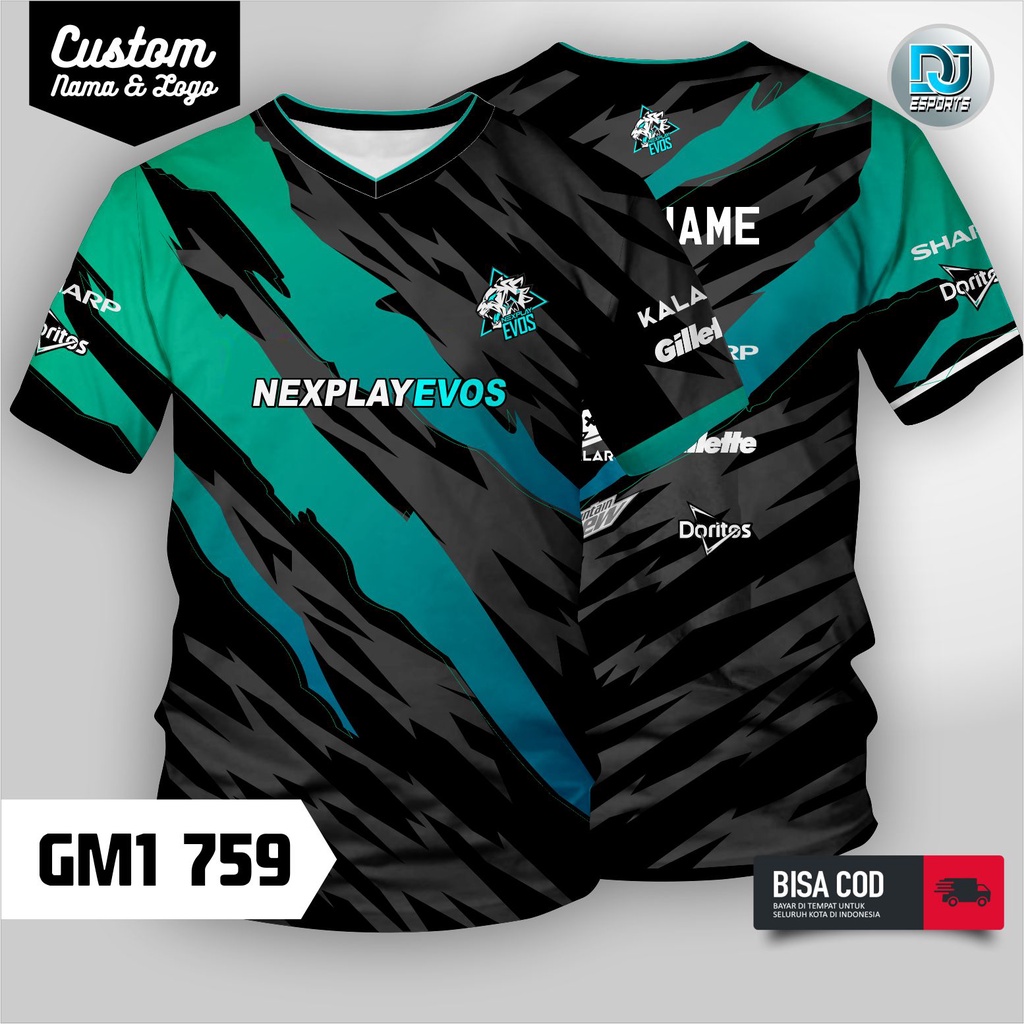 Jersey EVOS NEXTPLAY PH Terbaru Gratis Tempel Nama Dan Logo Full Printing Dan Sublime