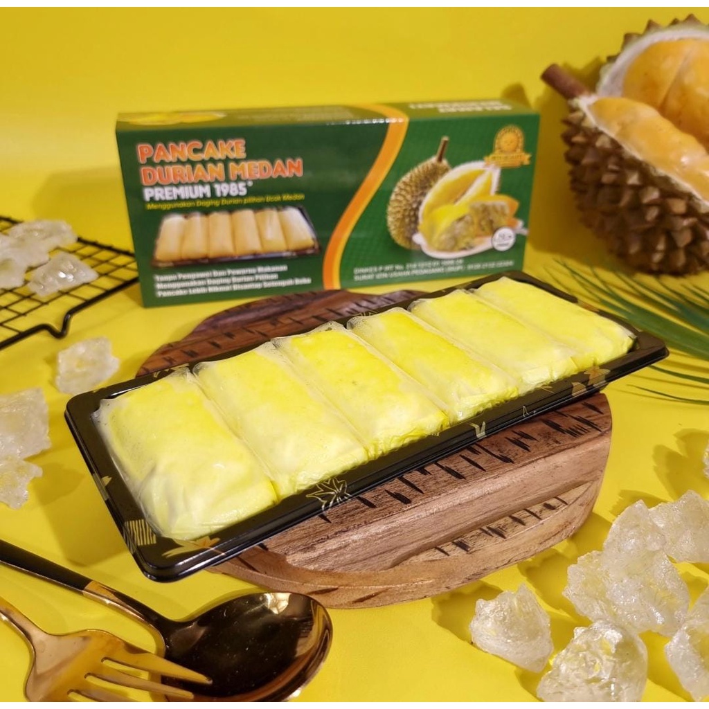 

Pancake Durian Ucok Premium 1985 Asli Medan | Daging Durian Asli Medan | Pancake Durian Premium Medan Ucok Asli Medan