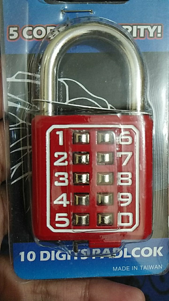 Tora Kunci Gembok Nomor Digital 40 Mm - 10 Digit