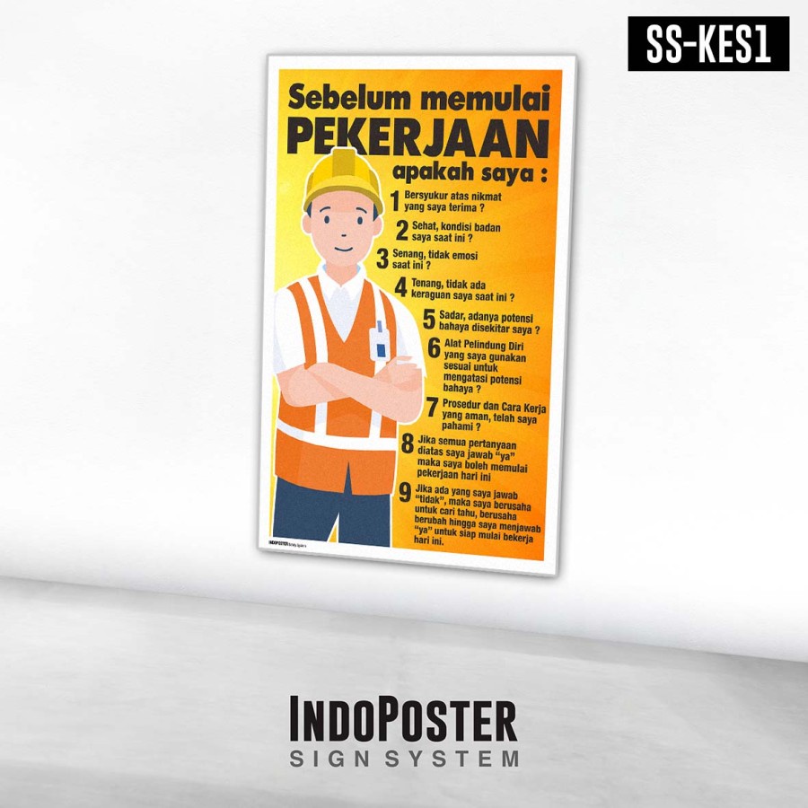 

Stiker K3 Safety Keselamatan Persiapan Sebelum Memulai Pekerjaan