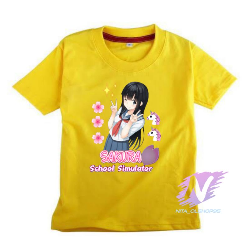 kaos anak sakura school simulator baju sakura school simulator anime