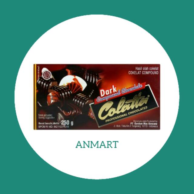 

ANMART | 250gr Dark Choco Colatta | Bahan Kue | Sayur Online