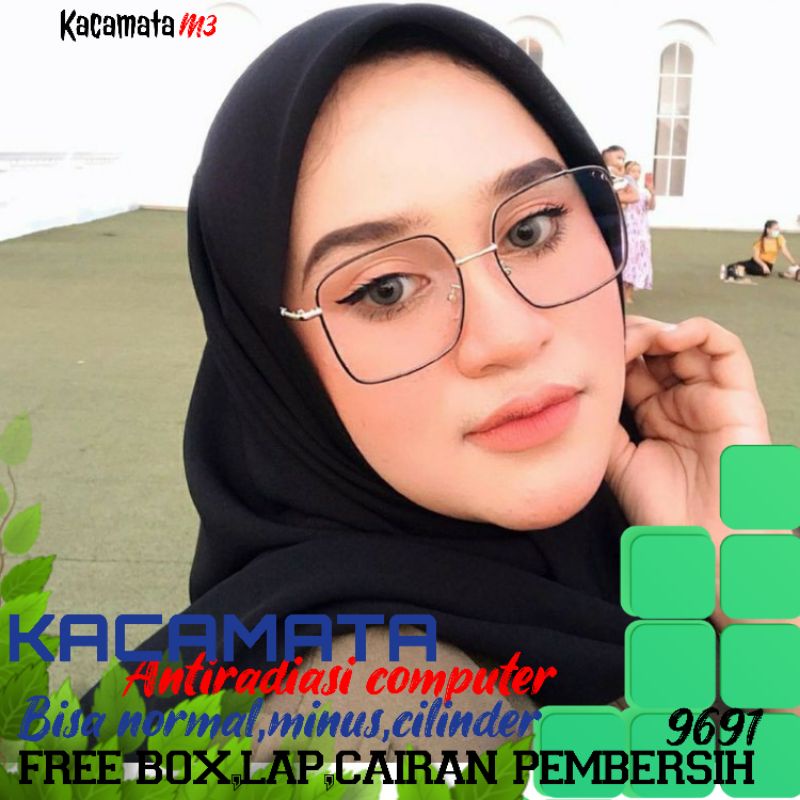 kacamata lensa antiradiasi computer bisa normal minus plus cilinder tergantung permintaan sampai minus 5 cyl 2 harga masih sama tulis saja pesanan kaka di catatan saat order free box lap cairan pembersih kacamata kode 9691 size 52-18-138