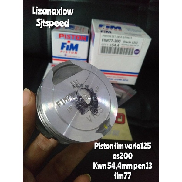 piston kit fim vario125 kwn fim77 52,4 52,65 53,15 53,4 53,9 54,4 mm pen13