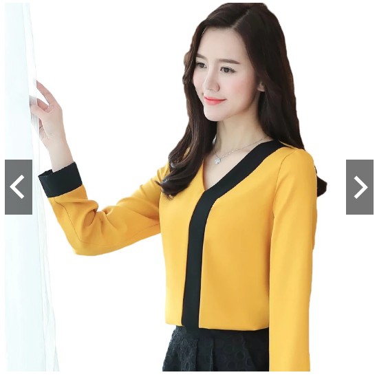 Fifi Fashion Blouse Tangan Panjang Wanita Gaya Korea Model Terbaru Titin