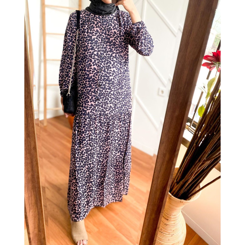Bisa COD LEOPARD HOMEDRESS – Pakaian rumahan Baju wanita Dress murah Dress katun
