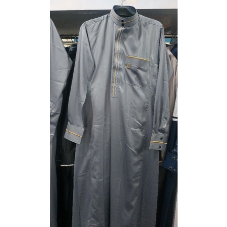 Gamis Aljar Exclusive Silver les kuning putih