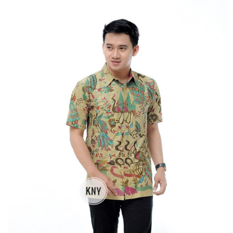 Kemeja hem batik printing m l xl