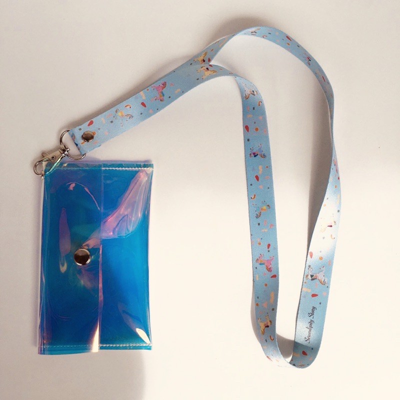 

Pocket Jelly Holo with Horses Lanyard