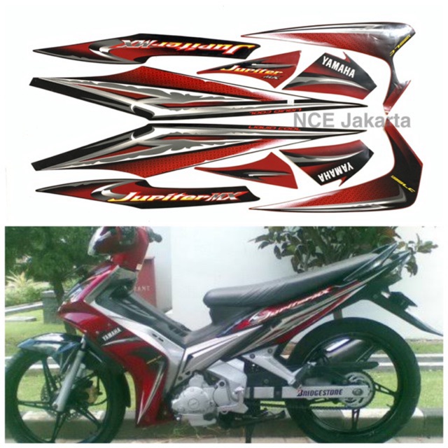 STIKER STRIPING JUPITER MX 2007 MERAH