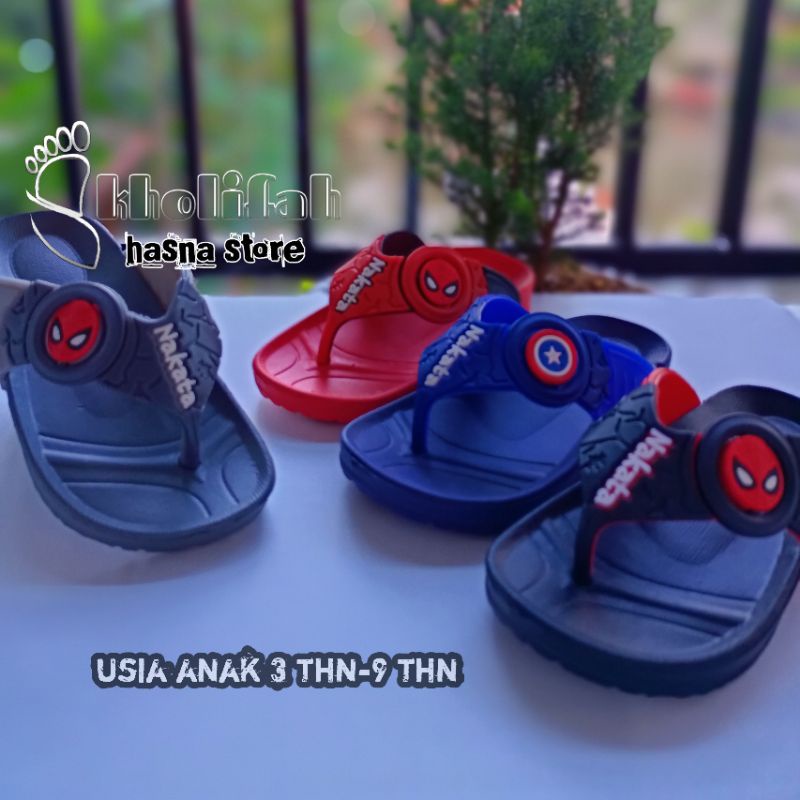 SANDAL JEPIT ANAK LAKI-LAKI LOGO AVENGERS 24-29&amp;30-35 (5b/c)