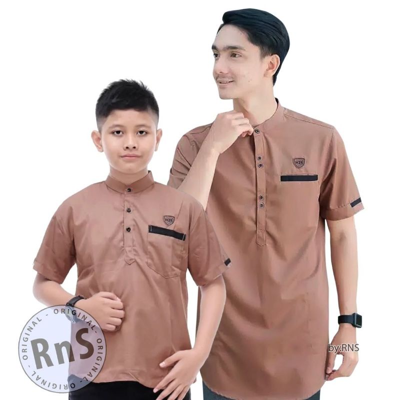 BAJU KURTA KEMEJA KOKO KEMKO PASANGAN COUPLE ANAK AYAH LENGAN PENDEK TERBARU ORIGINAL AGERA