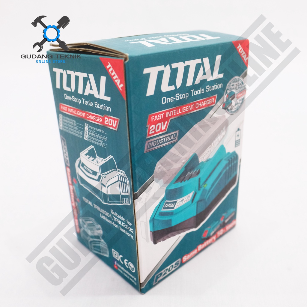 Charger Baterai 20V TOTAL TFCLI2001 / Cas Baterai 20 Volt TFCLI 2001 TOTAL