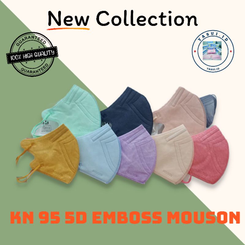 Masker KN 95 5D dan KN PRO  emboss Mouson/ KN 95 Mouson/Duckbill KN 95  mouson 5d / KN PRO