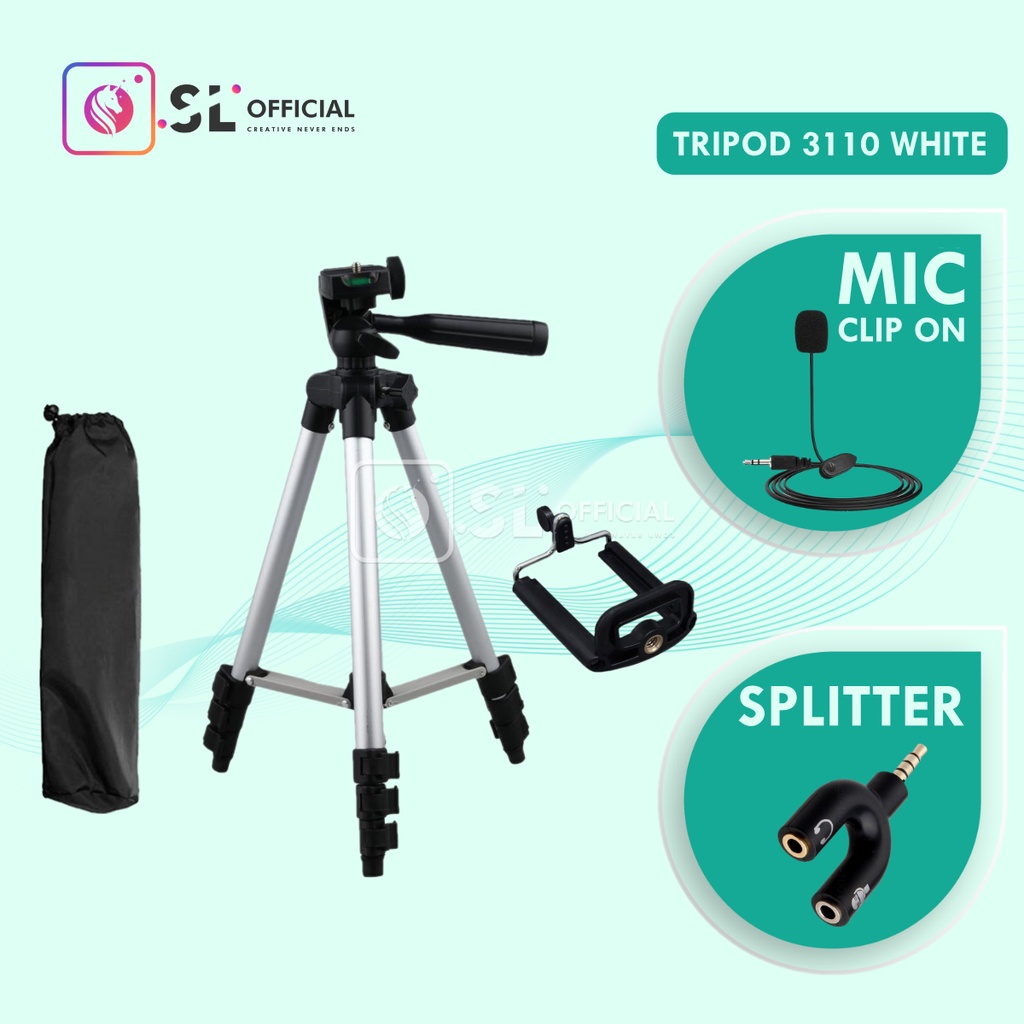 Tripod HP dan Kamera Universal + Free Holder U dan Tas Tripod Dudukan Kamera