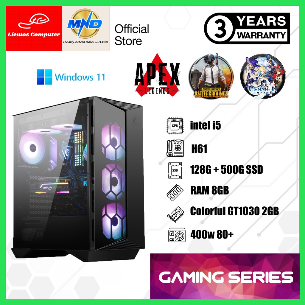 PC GAMING - INTEL i5 - GT 1030 2GB - 16GB - SSD - GAMING DESIGN PC