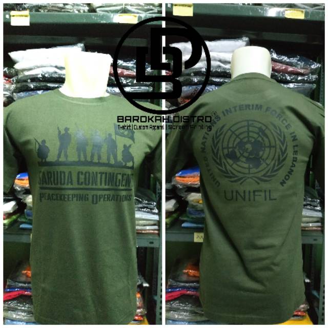 T-shirt baju kaos UNIFIL GARUDA CONTINGENT terlaris
