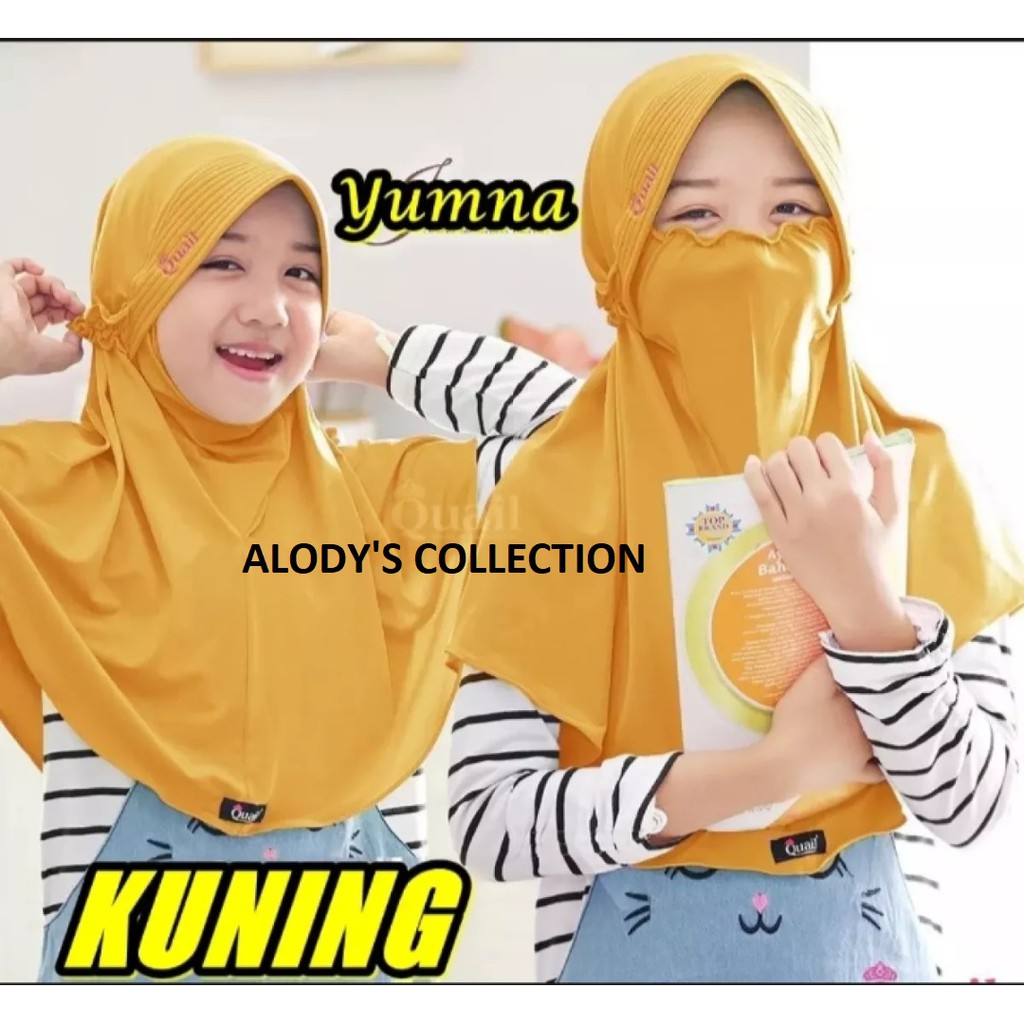 Jilbab Masker Anak Niqab Yumna Usia 3-6 Tahun Bahan Jersey Terbaru Termurah / Alody's Collection