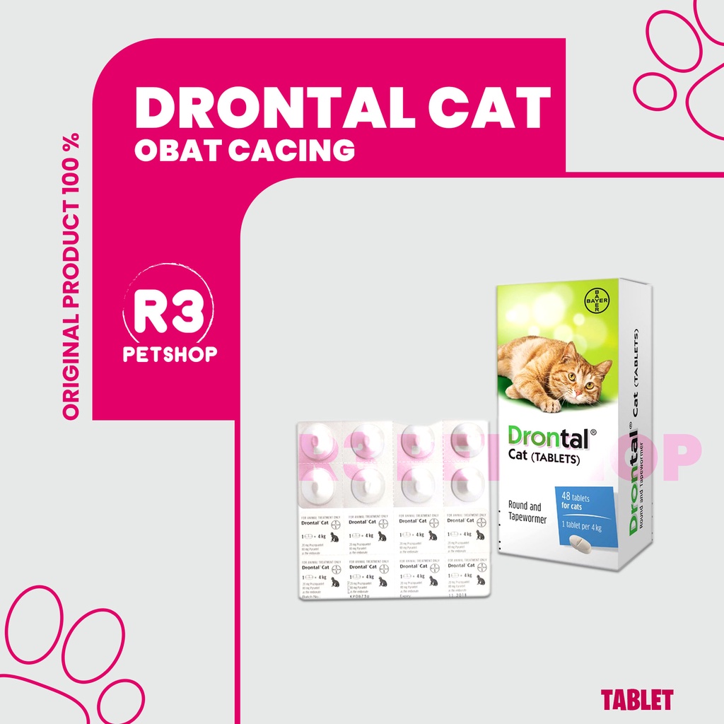 DRONTAL CAT Tablet - Obat Cacing untuk Kucing