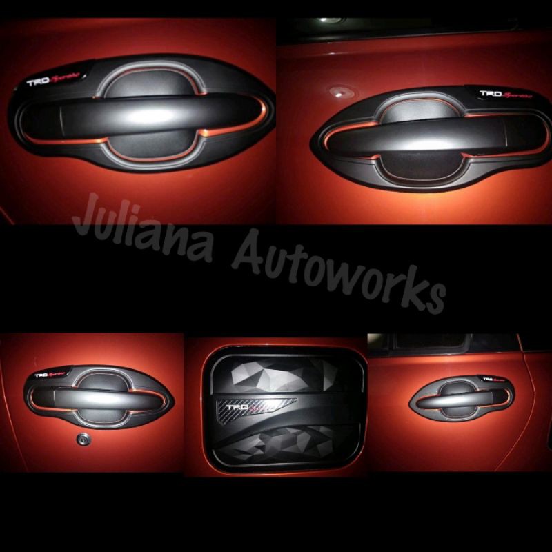 Paket Outer Mangkok Cover Handle Tank Cover TRD Sportivo Mobil Avanza Xenia Calya