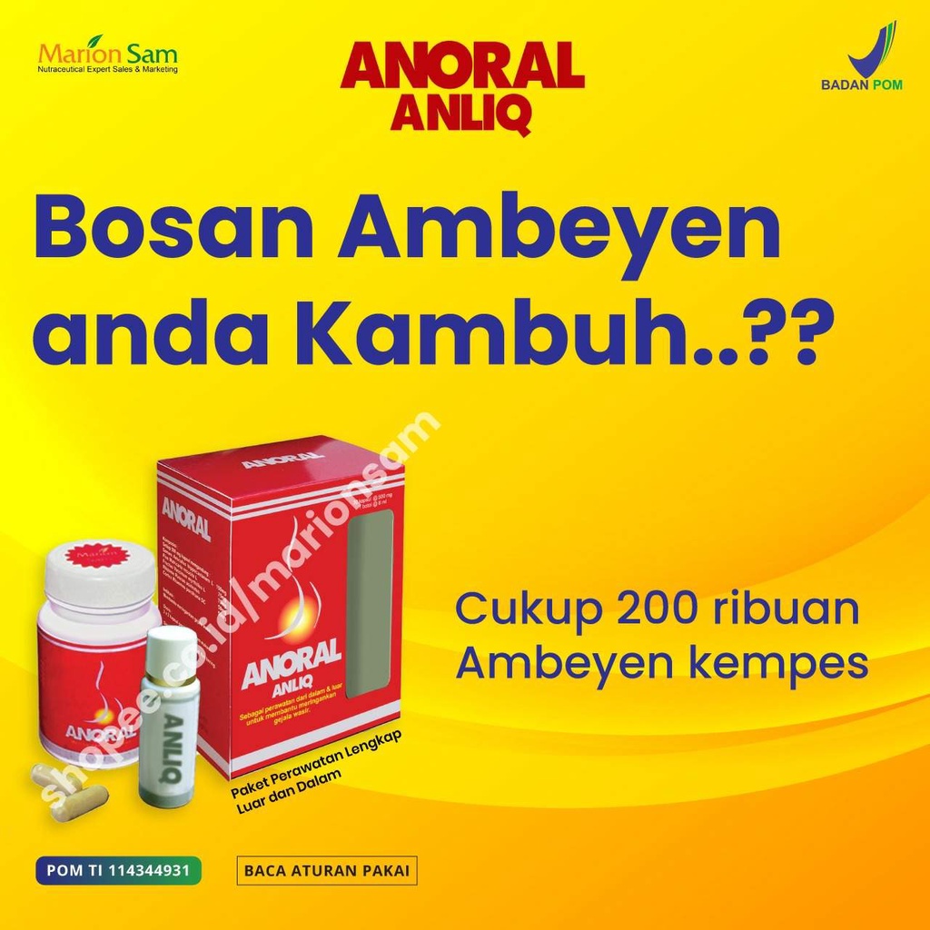 ANORAL ANLIQ (PAKET ISI 30 KAPSUL + LIQUID) Agen Resmi PT. Marion Sam