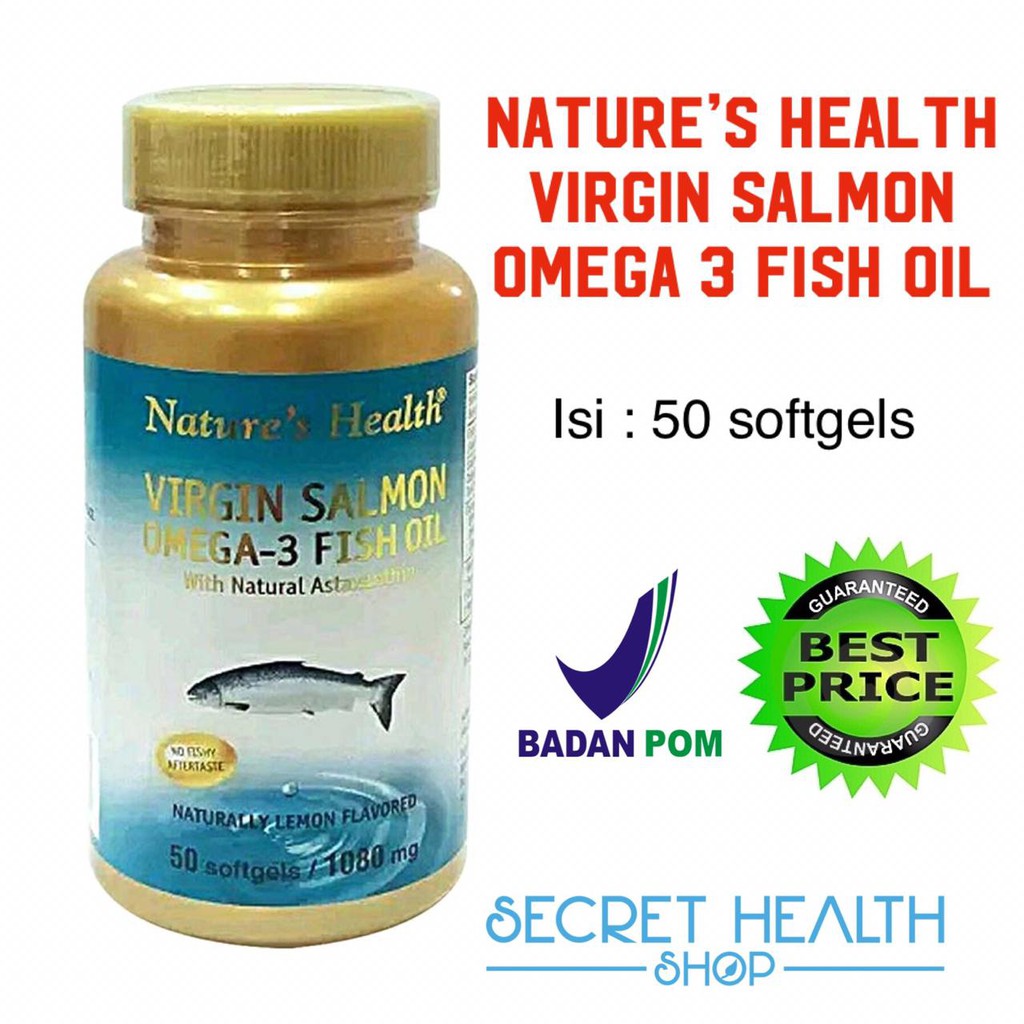 Natures Health Virgin Salmon Omega 3 Fish Oil Minyak Ikan Lemon 50 Capsules Nature S Health Indonesia