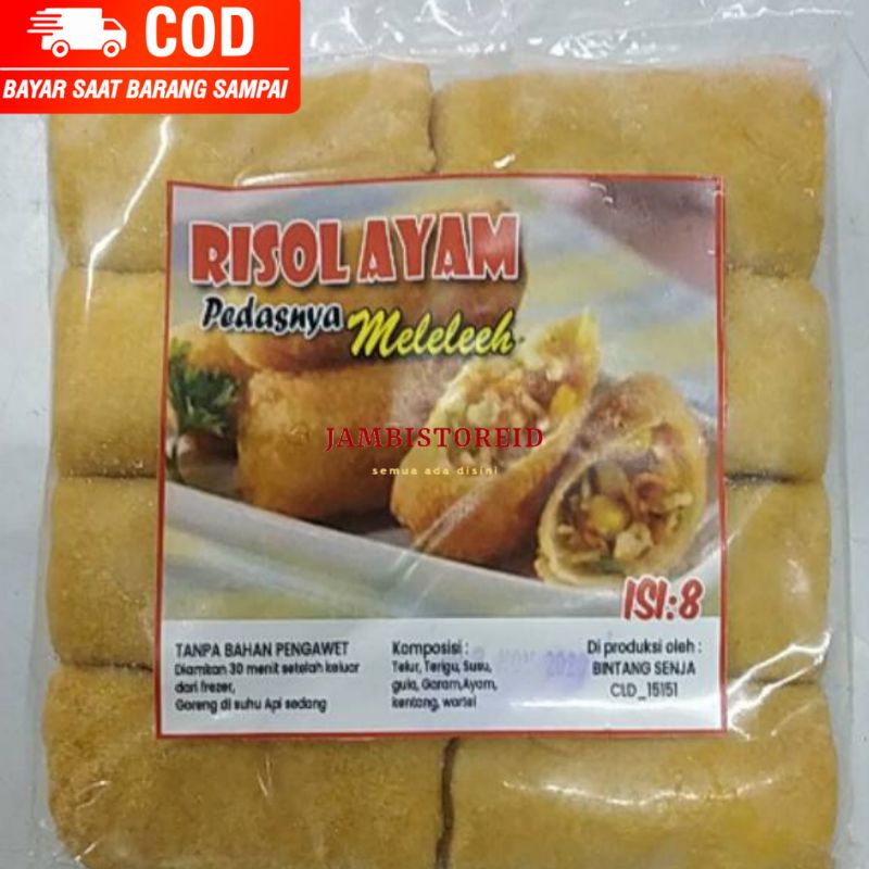 

(JAMBISTOREID) PILIH PENGIRIMAN INSTAN Snack All Varian Frozen Siap Goreng Aneka Risoles All Variant Ayam Pedas 10pcs Frozen Risol Coklat Pisang Keju Piscok Sayur Mayo Kentang Wortel Jambi