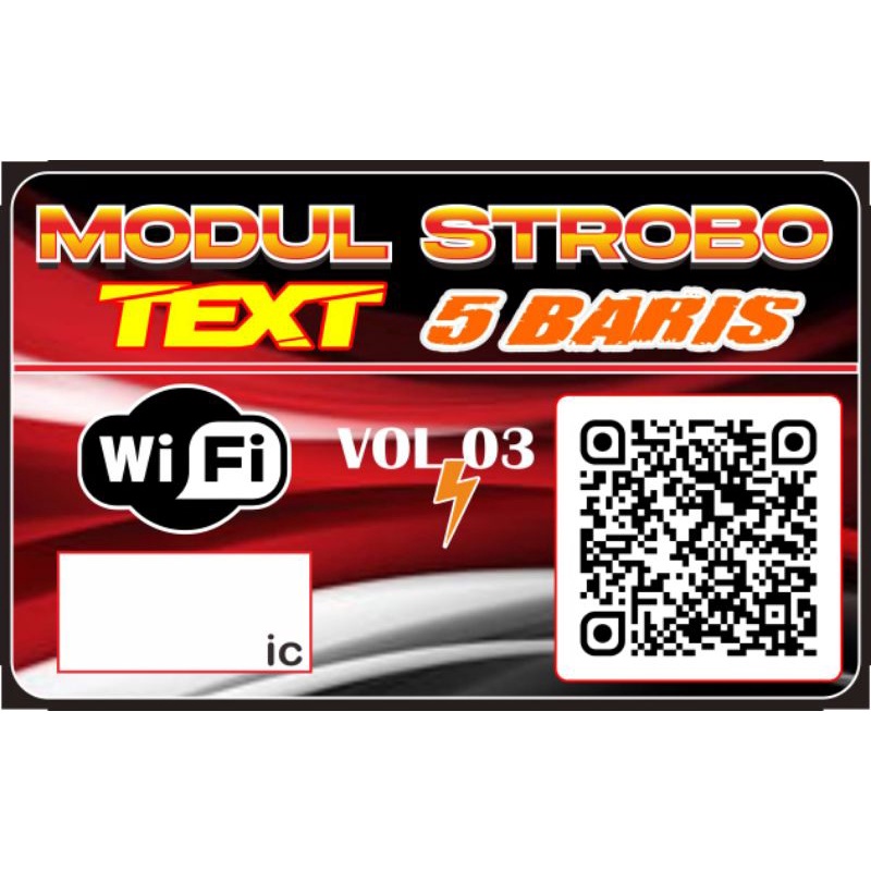 (TERBARU) MODUL STROBO TEXT 5 BARIS VOL.03