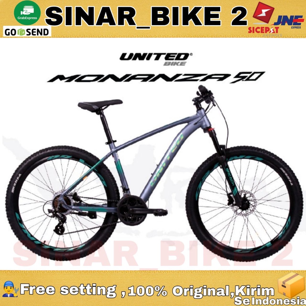 Sepeda Gunung 27.5 Inch MTB UNITED MONANZA 5.0 Alloy 24 Speed Hidrolik