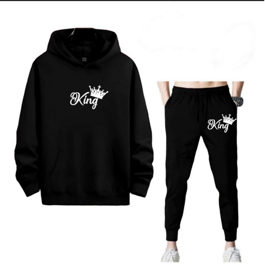 SETELAN KING JOGGER DAN HOODIE BAHAN TEBAL NYAMAN DIPAKAI TERLARIS