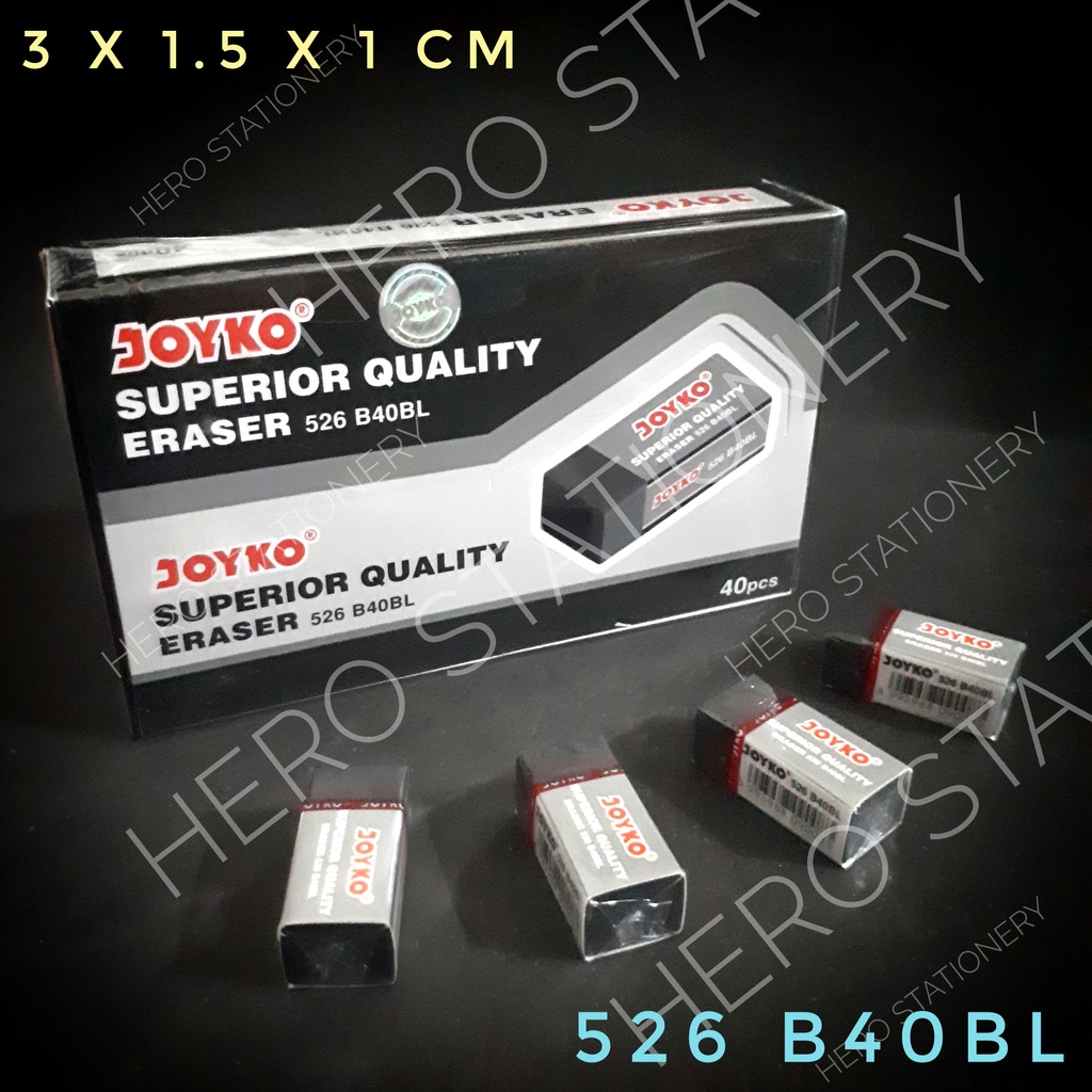 

Joyko eraser penghapus hitam B40BL . 40 unit