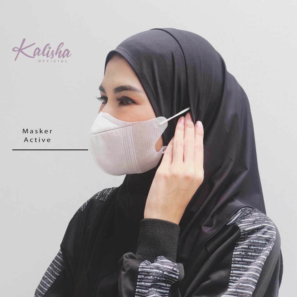 HIJAB MASKER HEADSET SPORTY HELMA / ACTIVE HIJAB EARPHONE MASK / HIJAB NEW NORMAL / HIJAB KHIMAR INSTAN BERGO MASKER EARPHONE BY KALISHA OFFICIAL-3