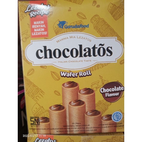 

chocolatos wafer roll isi 24pcs