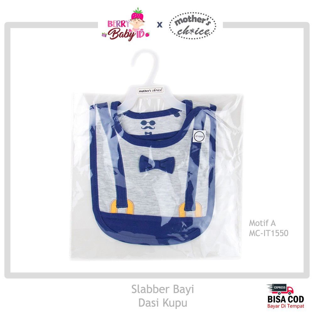 Mother's Choice Slabber Bayi Bib Celemek Makan Dasi Kupu MCH022 Berry Mart