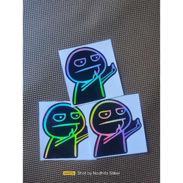 

stiker viral lucu Hologram