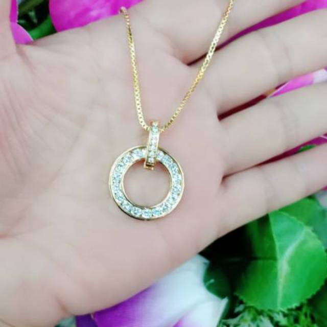 Kalung xuping 18k panjang 45cm plus liontin