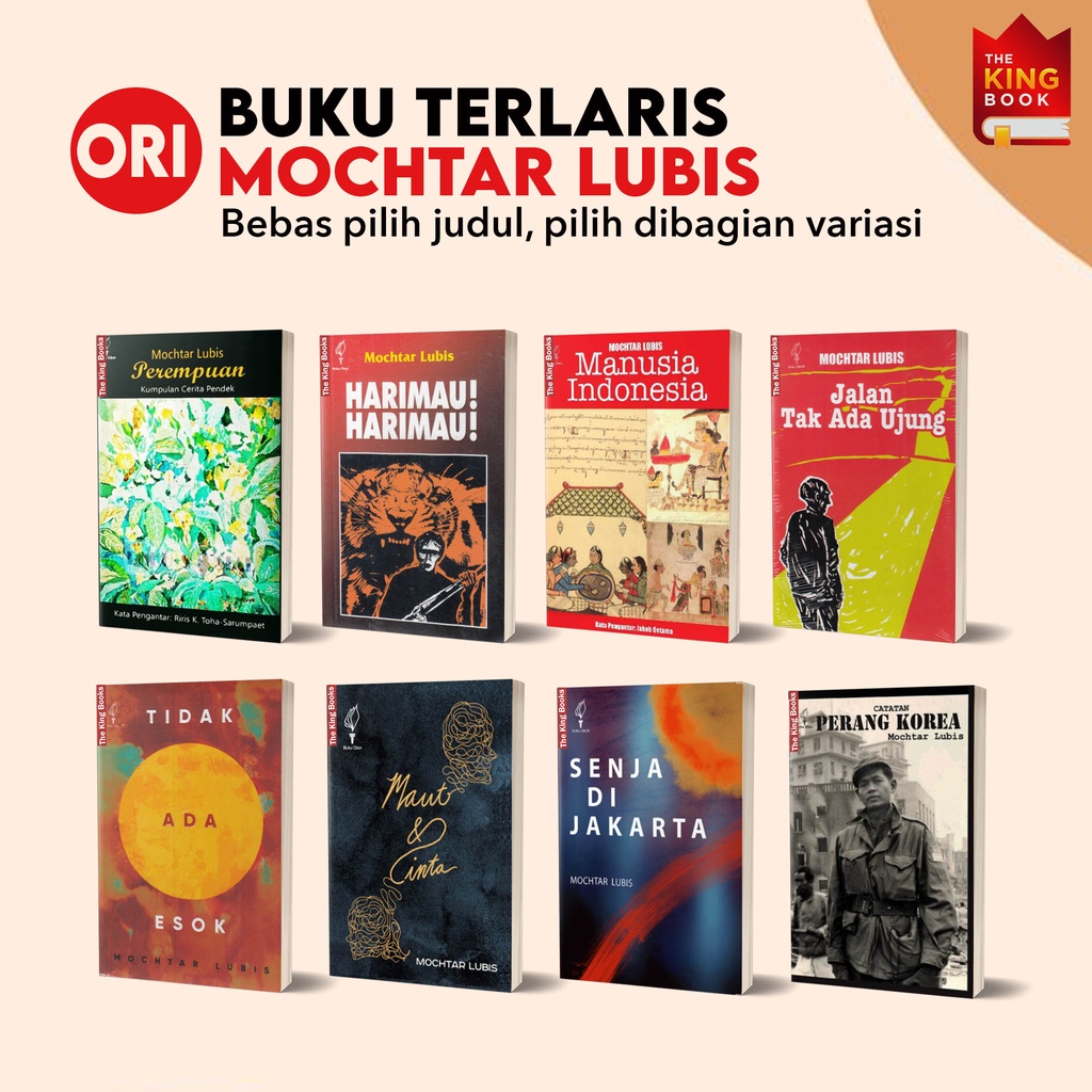 PROMO Paket Lengkap 8 Buku Mochtar Lubis Muhtar manusia indonesia perempuan