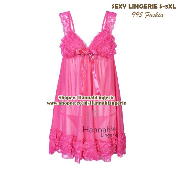 Premium BIGSIZE XL-XXL Lingerie Ukuran Besar Big size Jumbo, Baju Tidur Transparan Seksi Halus 995