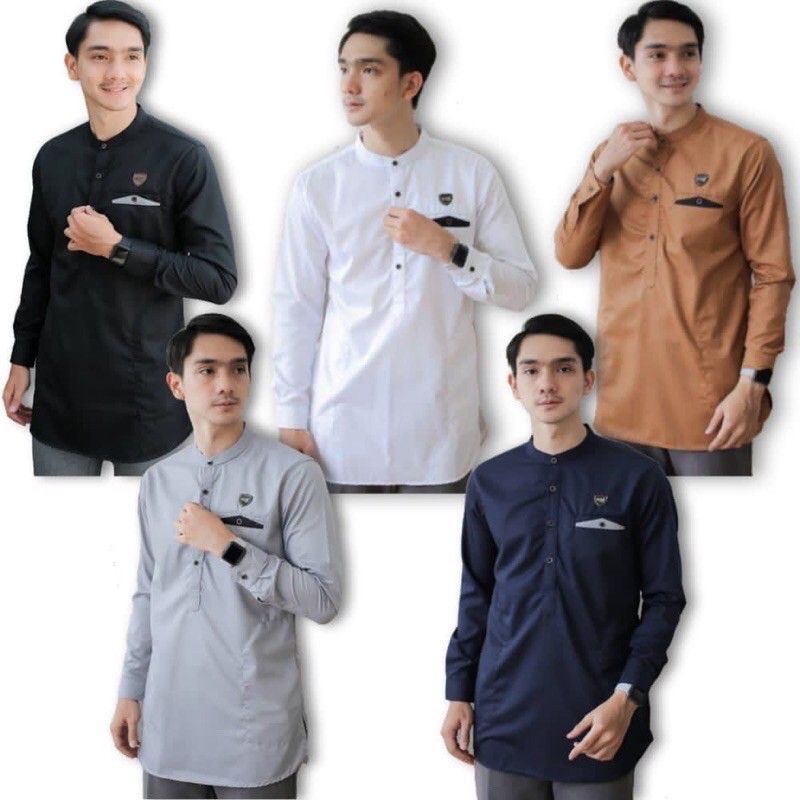 Baju Koko Kurta Dewasa Lengan Panjang Material Catton Adem Serap Keringat