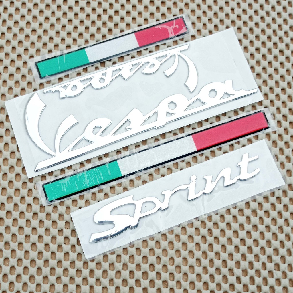 Stiker Logo Emblem 3D Vespa LX125 LX150 Vespa Sprint