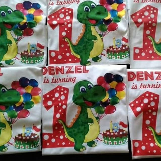 Kaos couple dino / kaos dinosaurus ultah anak bisa request design sesukamu kaos foto anak bisa custo
