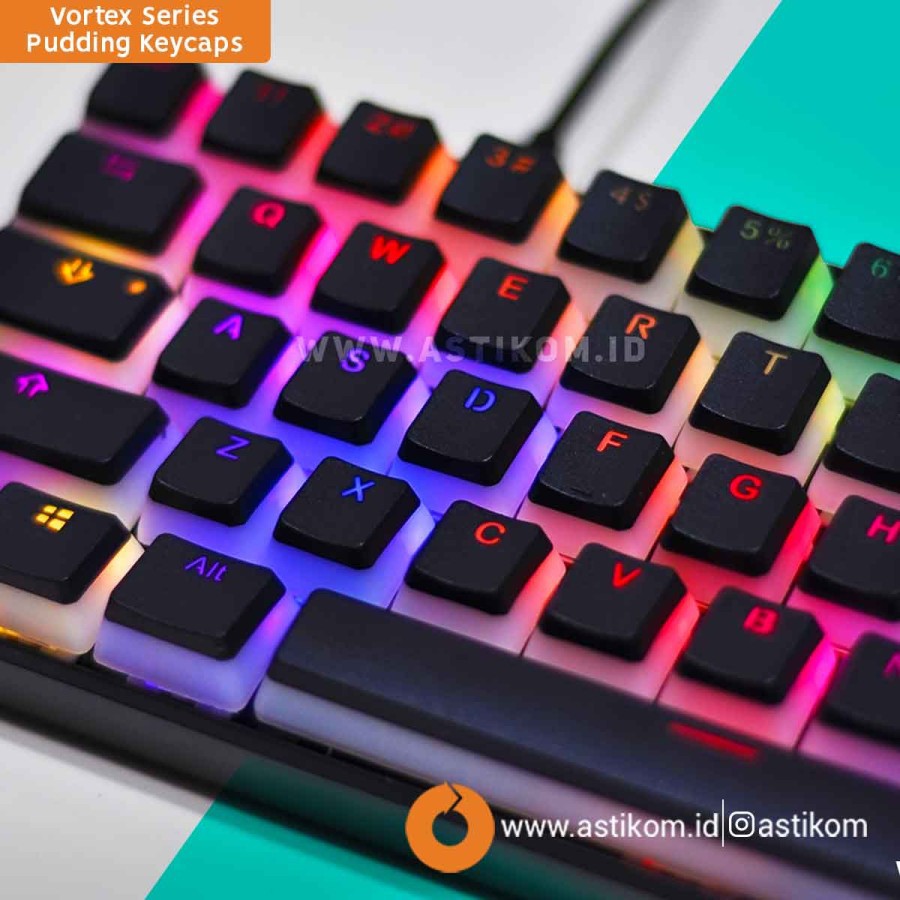 Vortex Series Double Shot PBT Pudding Backlit Keycaps | By Astikom