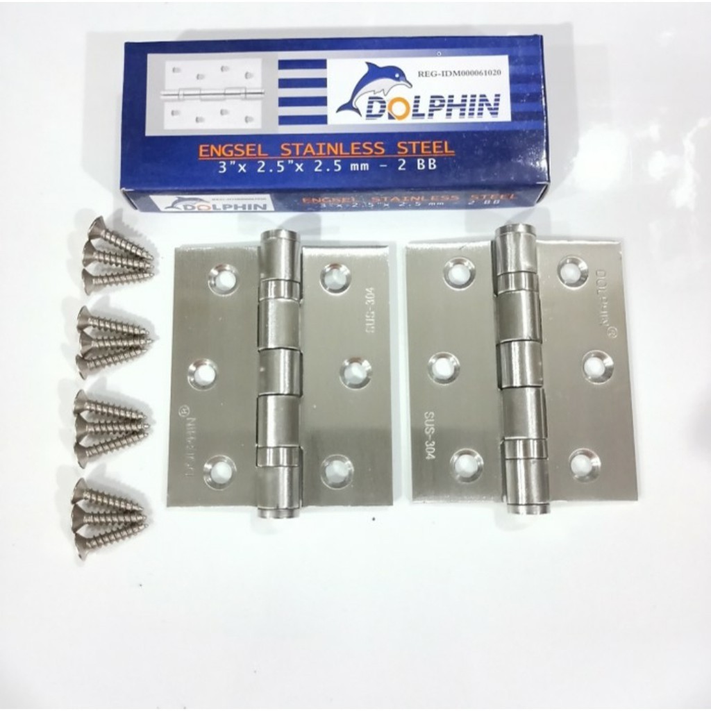 Engsel jendela 3 inch Dolphin stainless