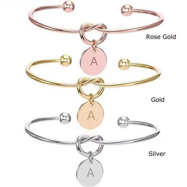 Gelang Bangle Motif 26 Huruf Alfabet untuk Wanita Fashion Import murah Gelang Bangle