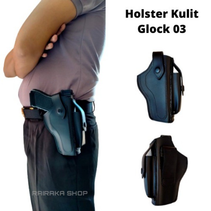 Holster Kulit Sarung Pistol Kulit Glock