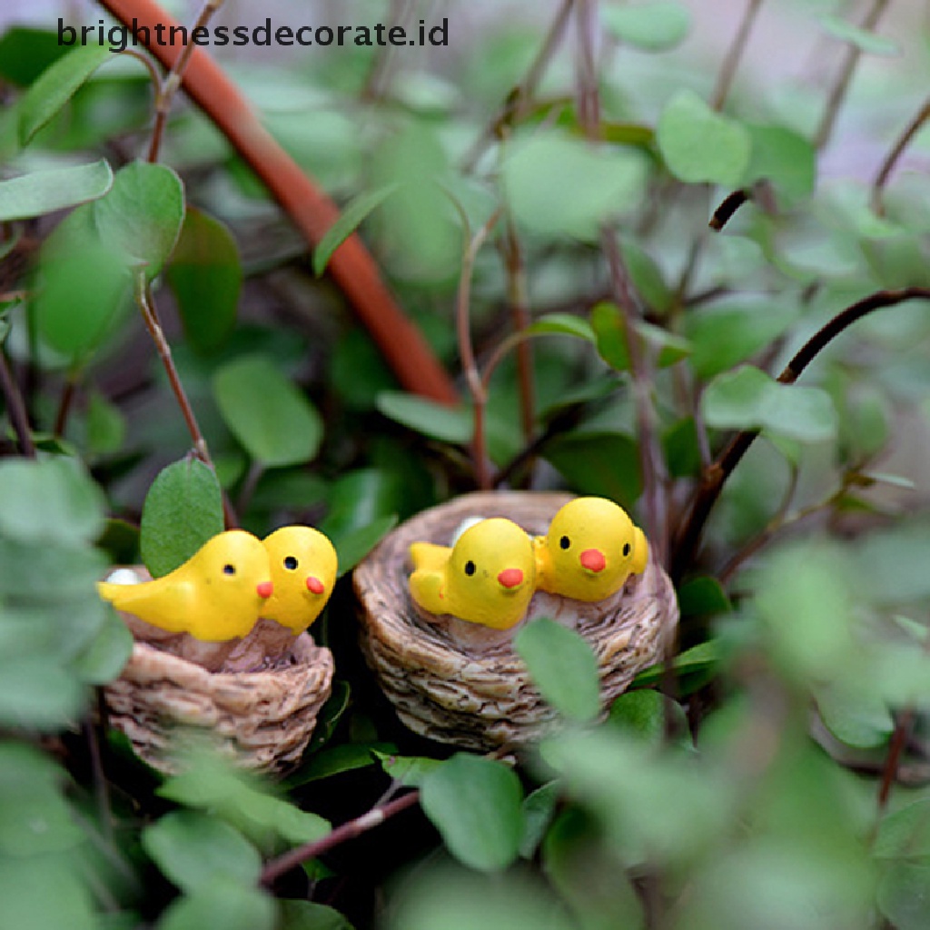 Miniatur Sarang Burung Bahan Resin